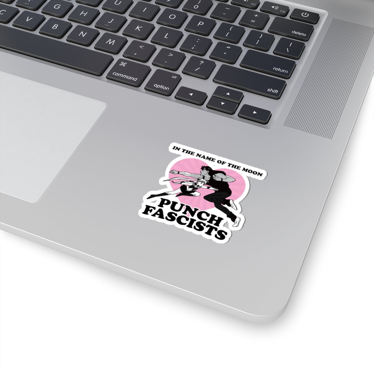 in the name of the moon, punch fascists sticker