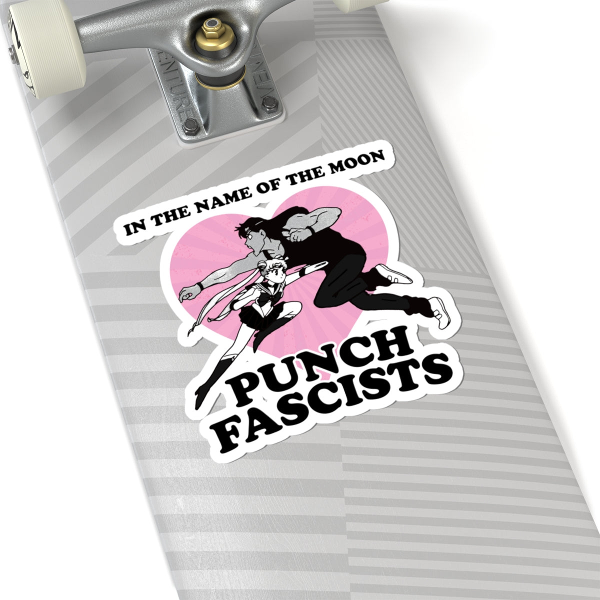 in the name of the moon, punch fascists sticker