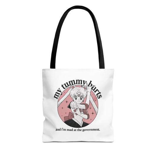 my tummy hurts tote